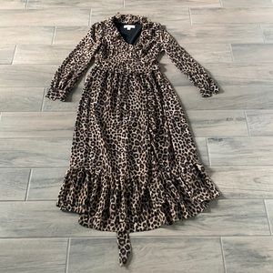 MICHAEL Michael Kors Leopard Print Maxi Dress